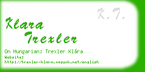 klara trexler business card