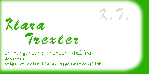 klara trexler business card